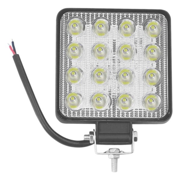 Farol Milha 16 Leds Quadrado 48 WTS